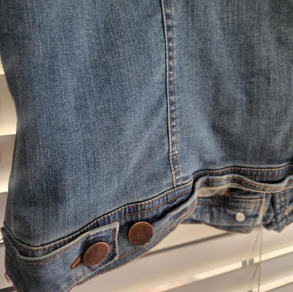 Denim Jacket with Ruffle Trim - Picture 5 of 7